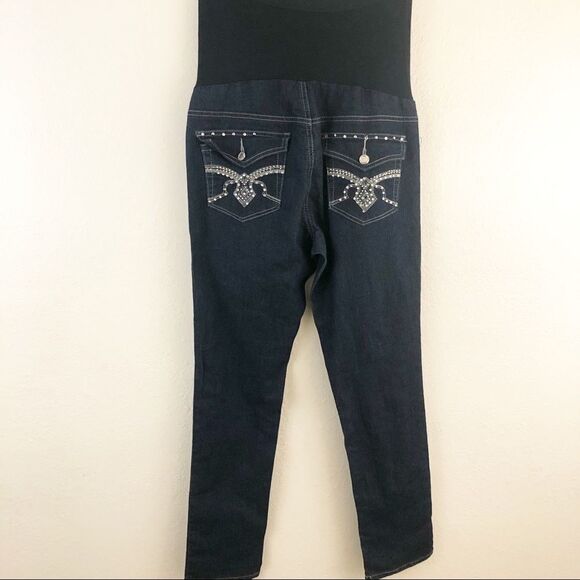 Bella Vida Blue Maternity Pants Jeans size L - Picture 5 of 6